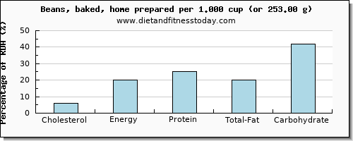 cholesterol and nutritional content in baked beans